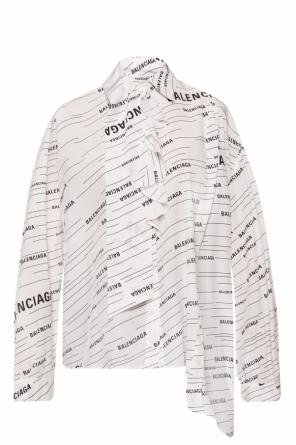 Logo-printed asymmetrical shirt, zdjęcie 1 Logo-printed asymmetrical shirt od Balenciaga